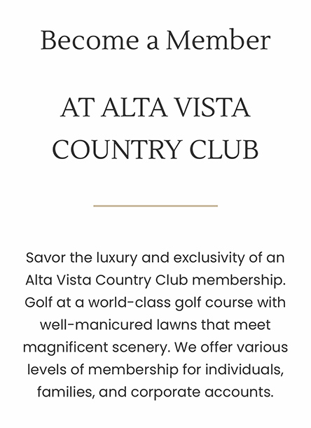 Alta Vista Country Club Membership Information