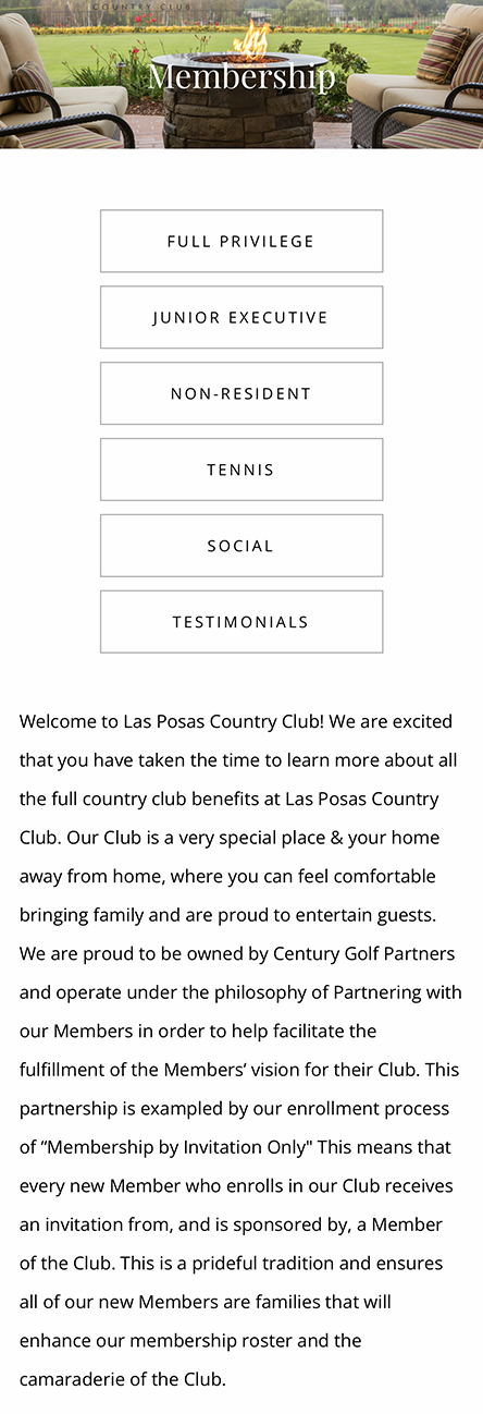 Las Posas Country Club Membership Information